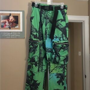 Green Camouflage Cargo Pants